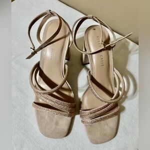 Kelly & Katie Shoes Beige Strappy Heels size 9M